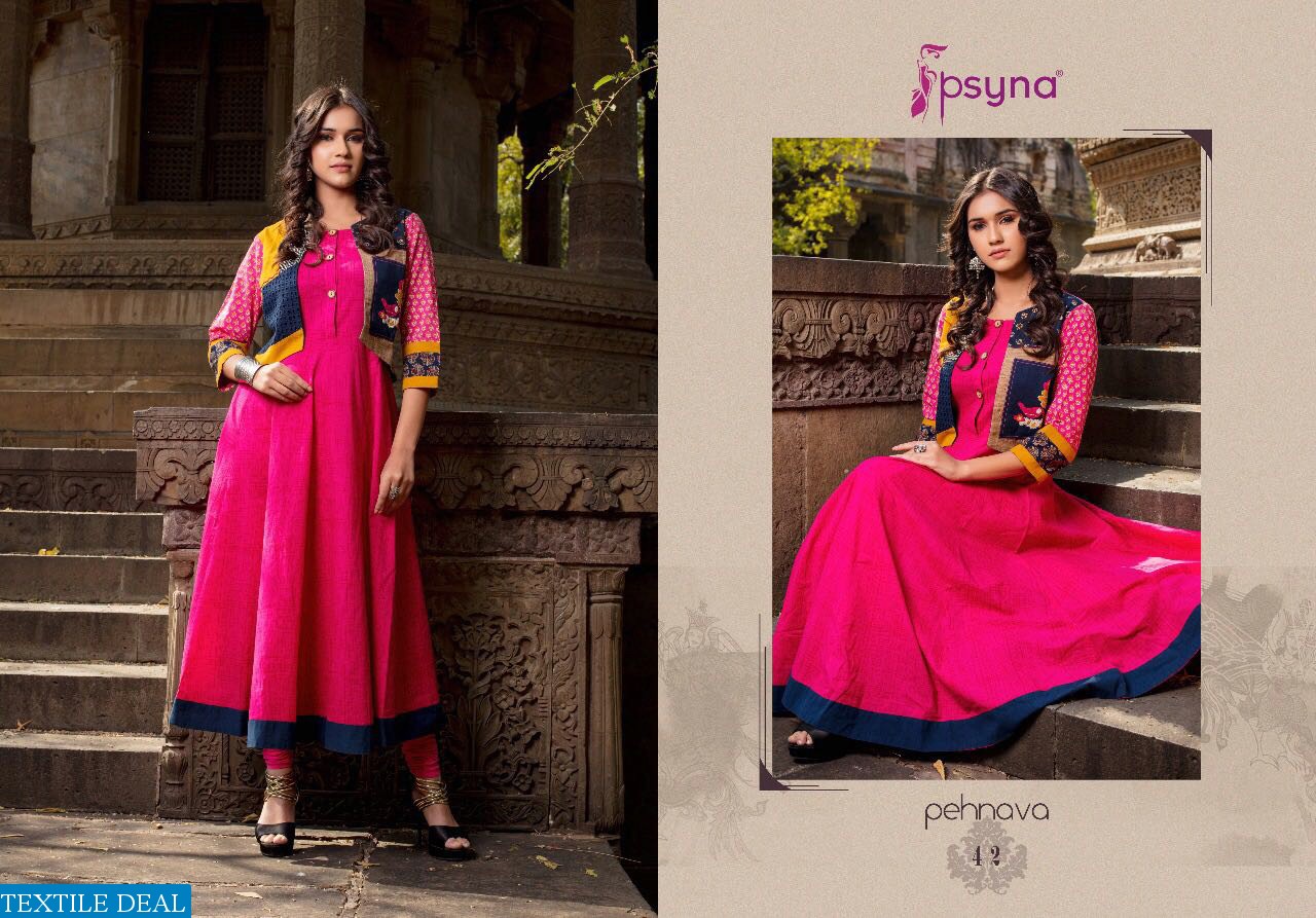psyna pehnava vol-4 Wholesale Ready made anarkali kurtis
